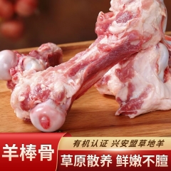 内蒙古羊肉特门郭勒有机羔羊棒骨带肉【4斤】传统散养 无膻无腥